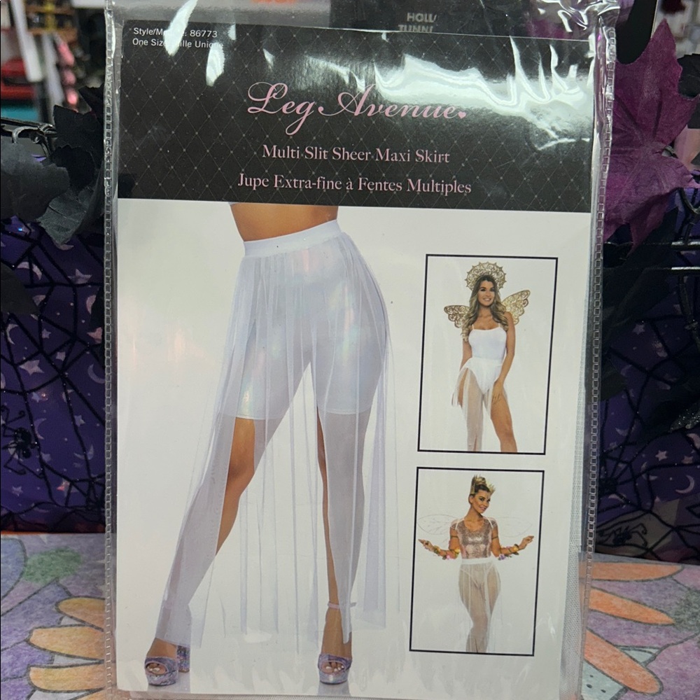 Leg Avenue Iridescent Sheer Maxi Skirt